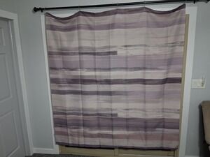 Purple Gray Horizontal Shower Curtain
